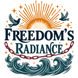 freedom radiance SVG PNG design with bold lettering, an uplifting message