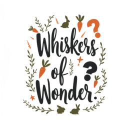 whiskers wonder hare carrot SVG PNG design with bold lettering, black and orange floral elements