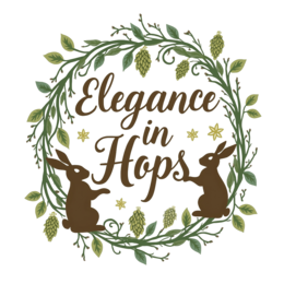 holiday rabbits wreath SVG PNG design with green floral elements