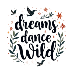 quotes wild floral SVG PNG design with bold lettering, green floral elements, an uplifting message
