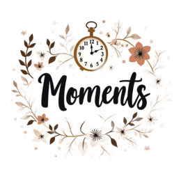 time moments SVG PNG design with bold lettering, pink floral elements