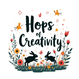hops creativity flower SVG PNG design with black and orange floral elements