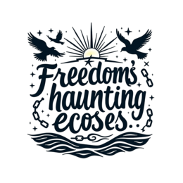 freedom illustration quote SVG PNG design with bold lettering