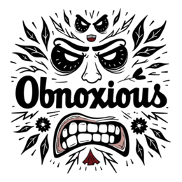 obnoxious expression SVG PNG design with bold lettering, floral elements