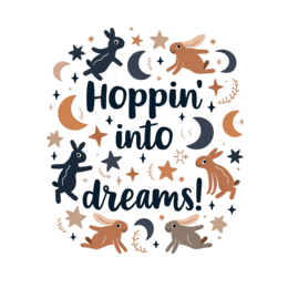 fantasy bunnies moons SVG PNG design with bold lettering