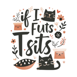 cute cats SVG PNG design with bold lettering, black and pink floral elements