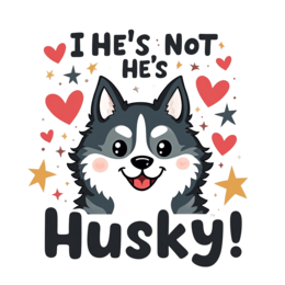 love husky SVG PNG design with bold lettering