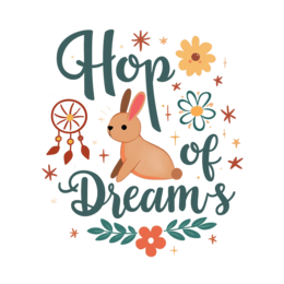 dreams bunny shirt SVG PNG design with bold lettering, pink floral elements