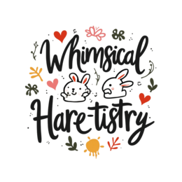 whimsical bunnies SVG PNG design with bold lettering, floral elements