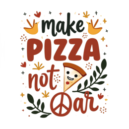pizza peace SVG PNG design with bold lettering