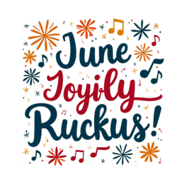june funfestive SVG PNG design with bold lettering