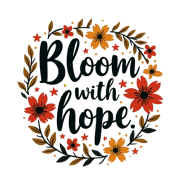 bloom flowers SVG PNG design with hand-drawn style, bold lettering, black and white floral elements