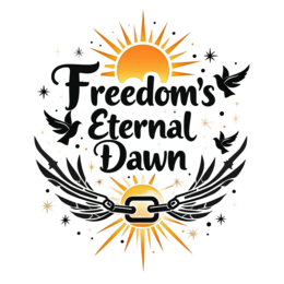 freedom sunset doves shirt SVG PNG design with bold lettering, an uplifting message