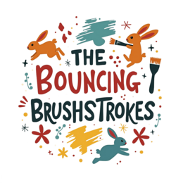 bouncing bunnies SVG PNG design with bold lettering, white and orange floral elements