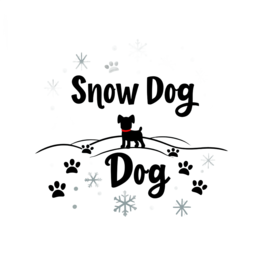 snow dog shirt SVG PNG design with bold lettering