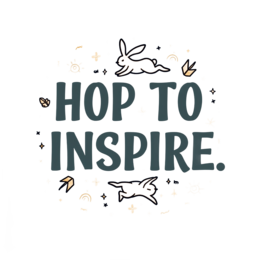hop to inspire rabbits SVG PNG design with bold lettering
