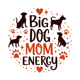 dog mom energy shirt SVG PNG design with bold lettering
