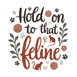 feline cats SVG PNG design with hand-drawn style, bold lettering