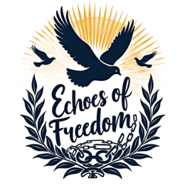 echoes of freedom SVG PNG design with hand-drawn style, bold lettering