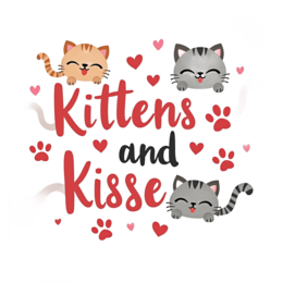kittens SVG PNG design with bold lettering