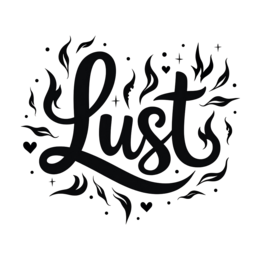 lust graphics SVG PNG design with bold lettering