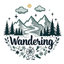 wandering mountains shirt SVG PNG design with bold lettering, an uplifting message