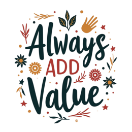 quotes value floral SVG PNG design with hand-drawn style, bold lettering, red floral elements