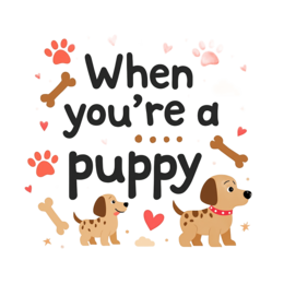 quotes puppy SVG PNG design with bold lettering