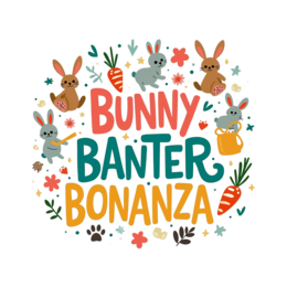 bunny funny SVG PNG design with red floral elements
