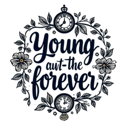 quote flower clock SVG PNG design with hand-drawn style, bold lettering, black and cream floral elements