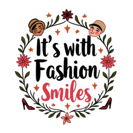 fashion smiles shirt SVG PNG design with bold lettering, pink floral elements