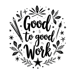 inspiration creativity SVG PNG design with hand-drawn style, bold lettering, black and white floral elements