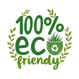 eco friendly SVG PNG design with bold lettering, white and green floral elements, an uplifting message