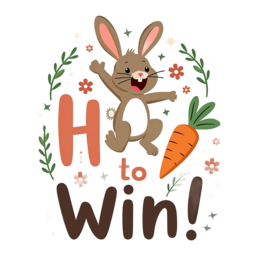 bunny carrot fun SVG PNG design with bold lettering, orange and green floral elements