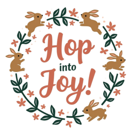 hop joy flowers SVG PNG design with bold lettering, pink and green floral elements