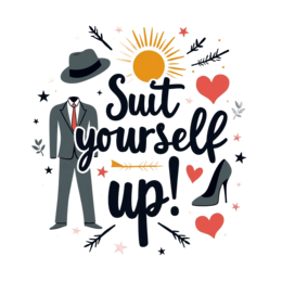 suit SVG PNG design with bold lettering