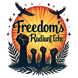 freedom radiant echo SVG PNG design with bold lettering