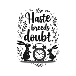 quotes rabbits SVG PNG design with bold lettering