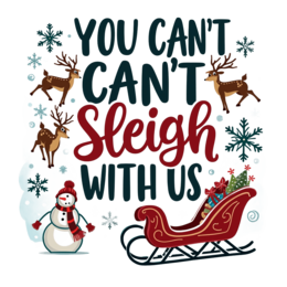 christmas sleigh SVG PNG design with bold lettering