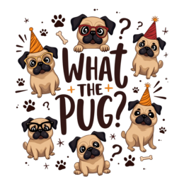 funny pugs SVG PNG design with bold lettering