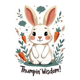 bunny carrots wisdom SVG PNG design with bold lettering