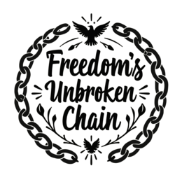 freedom chain quote SVG PNG design with bold lettering