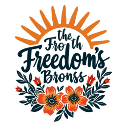freedom sunflower SVG PNG design with bold lettering, orange and red floral elements