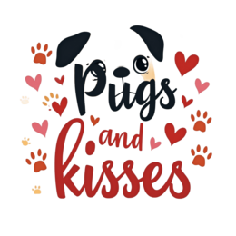 and kisses SVG PNG design with bold lettering