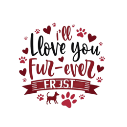 fur ever love SVG PNG design with bold lettering