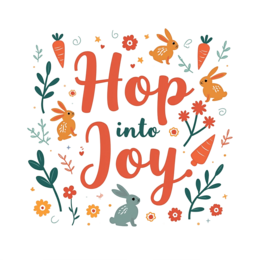 bunnies SVG PNG design with orange floral elements