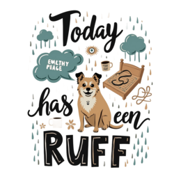 dog typography SVG PNG design with bold lettering