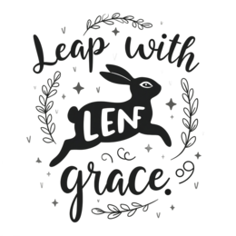 quote rabbit SVG PNG design with hand-drawn style, black and white floral elements, an uplifting message
