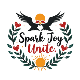 love heart SVG PNG design with bold lettering, red and green floral elements, an uplifting message
