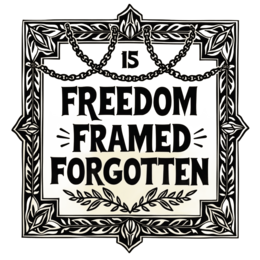 freedom framed forgotten SVG PNG design with bold lettering